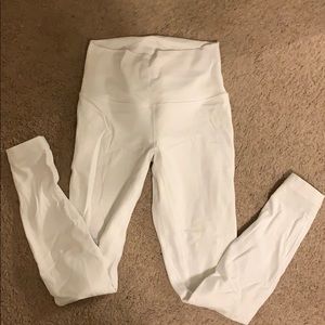 White Lululemon align pants 28”